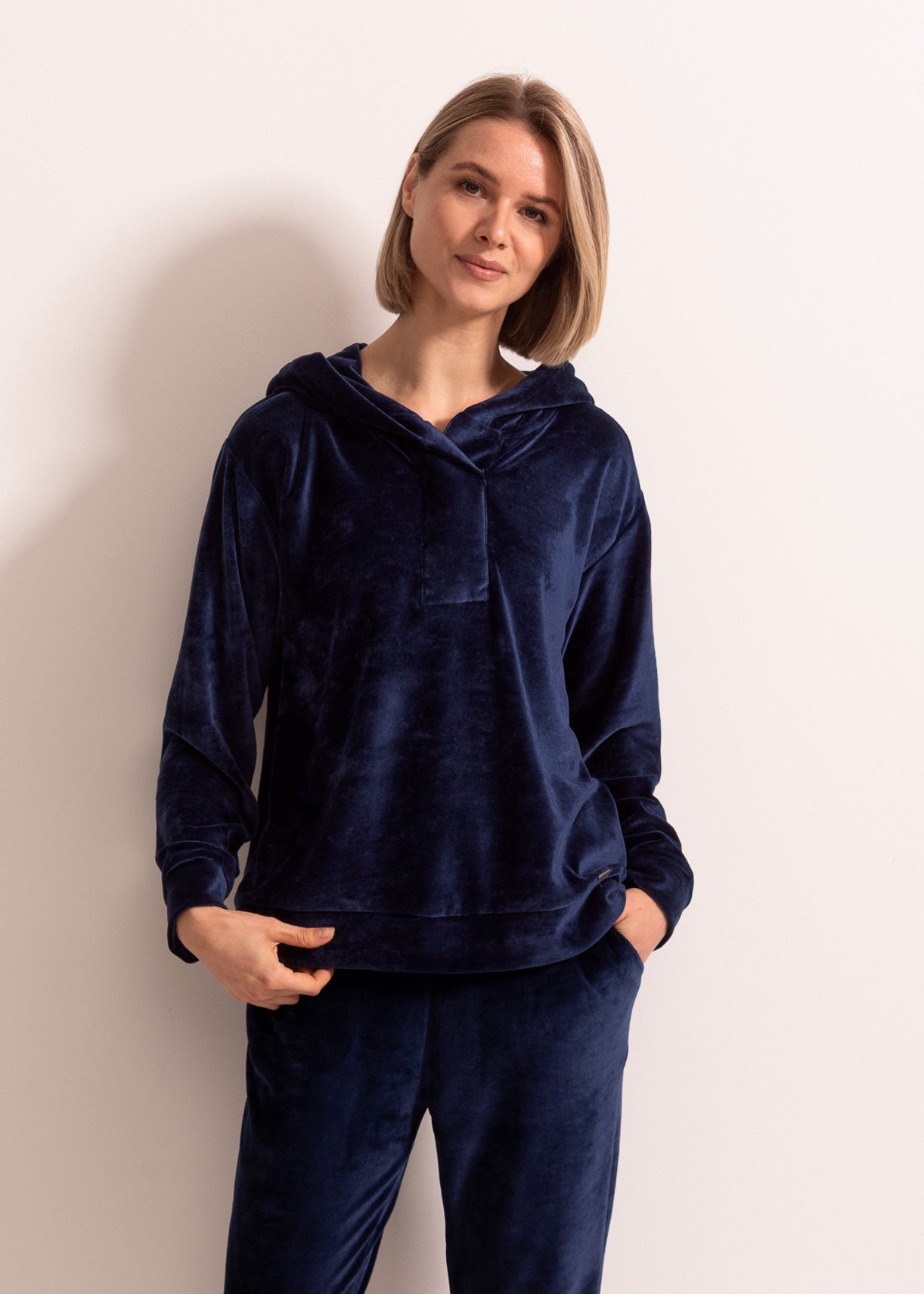 Hanorac Damă Velvet Bleumarin