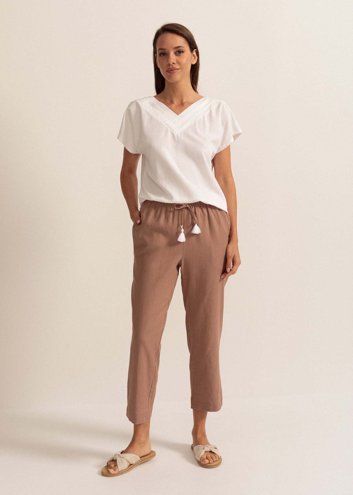 Pantaloni Damă Cool Flax In/Viscoză