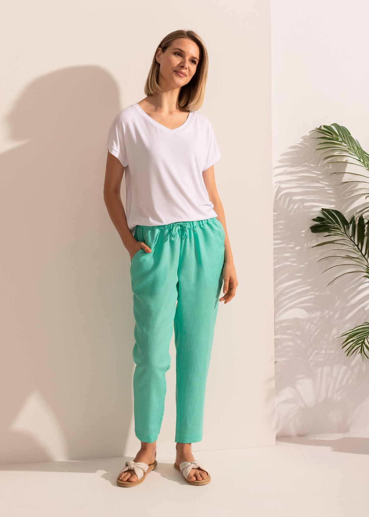 Pantaloni Damă Pure Linen