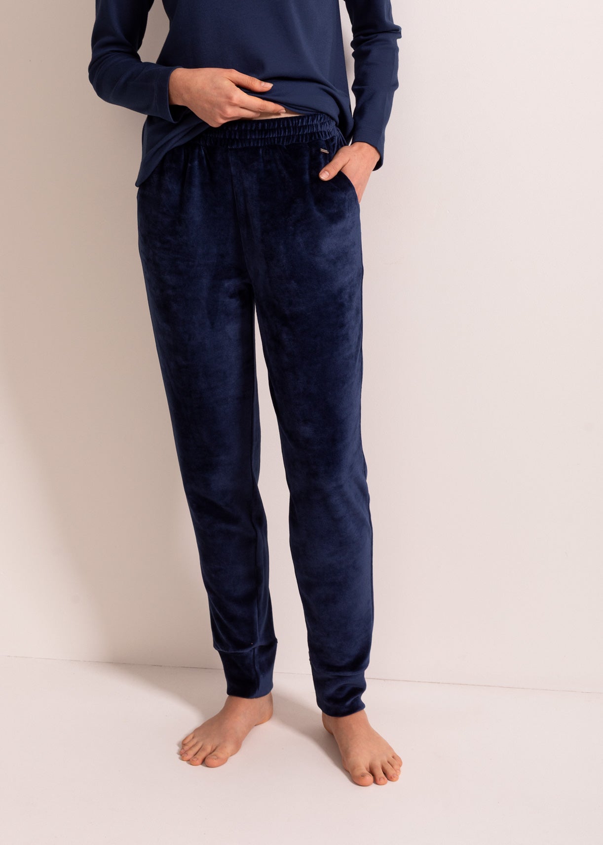 Pantaloni Damă Velvet Bleumarin