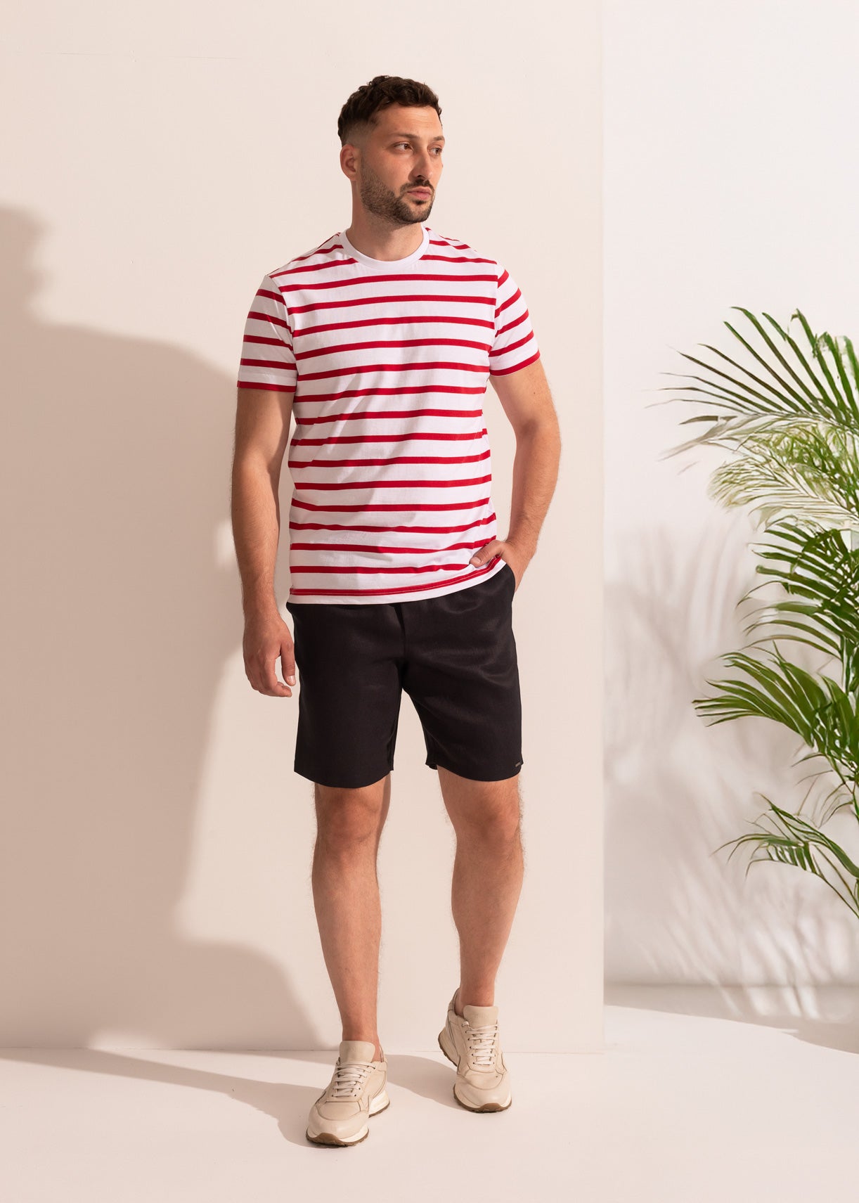 Pantaloni scurți bărbați Positano Bambus/In
