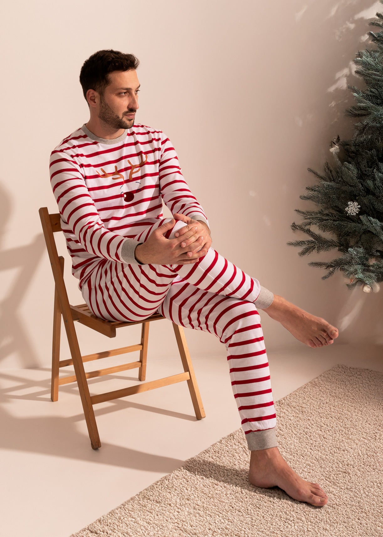 Pijama Bărbați Elf dungi