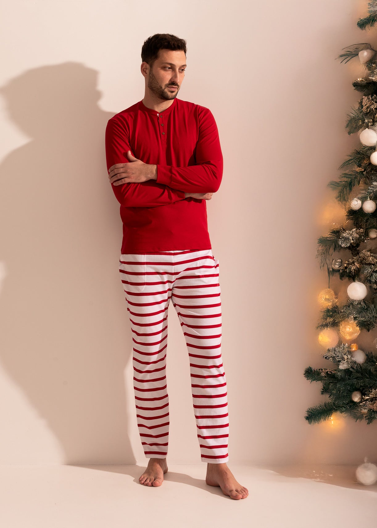 Pijama Bărbați Elf dungi