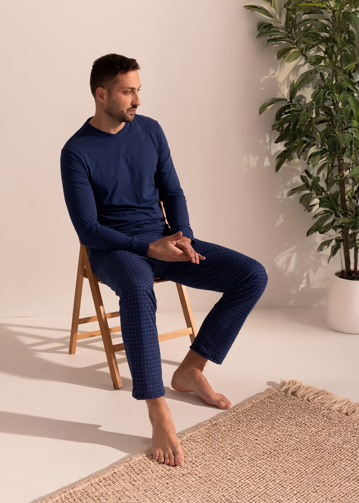 Pijama Bărbați Malaga Bumbac