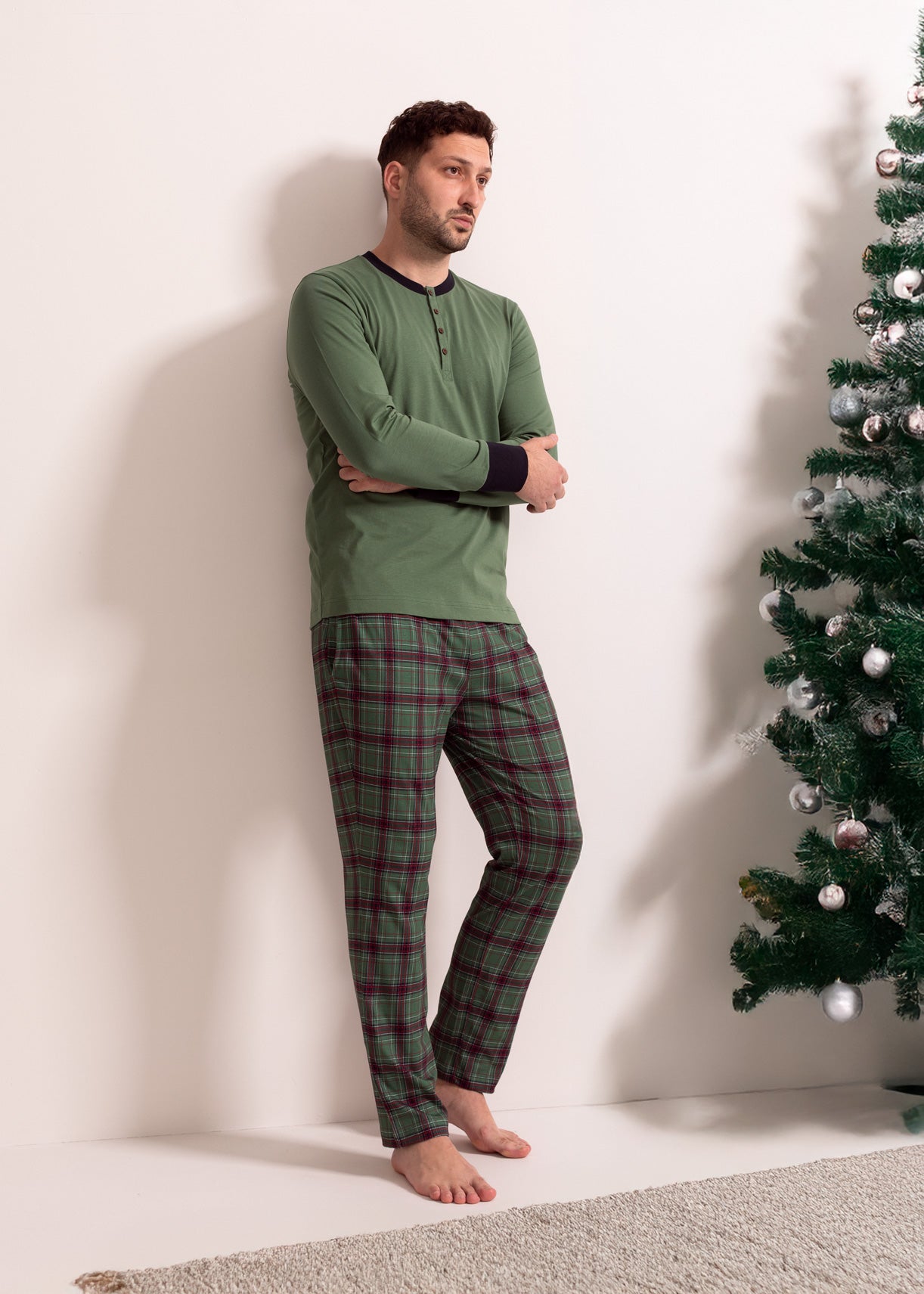 Pijama Bărbați Tartan Winter