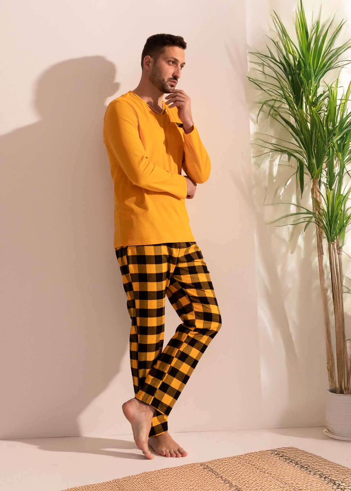 Pijama Bărbați Victor Bumbac Flanel