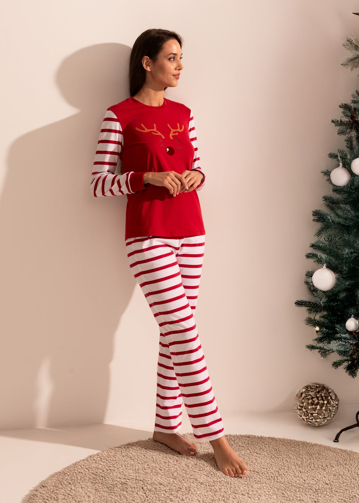 Pijama Damă Elf dungi