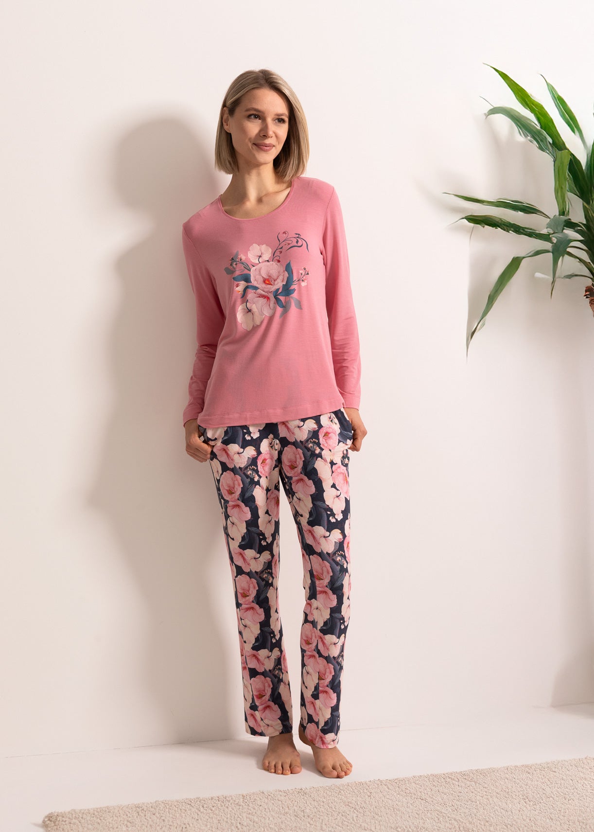 Pijama Damă Flora Modal
