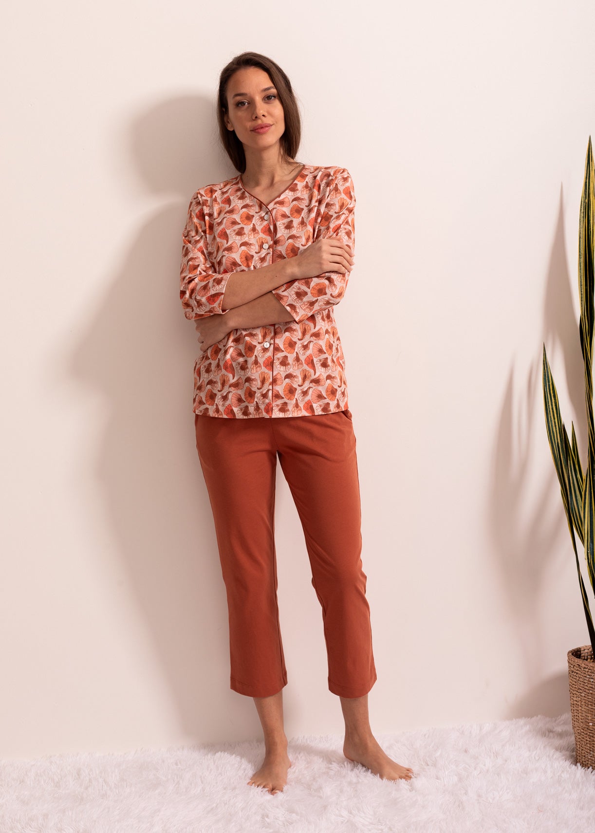 Pijama Damă Malena Bumbac TWIN