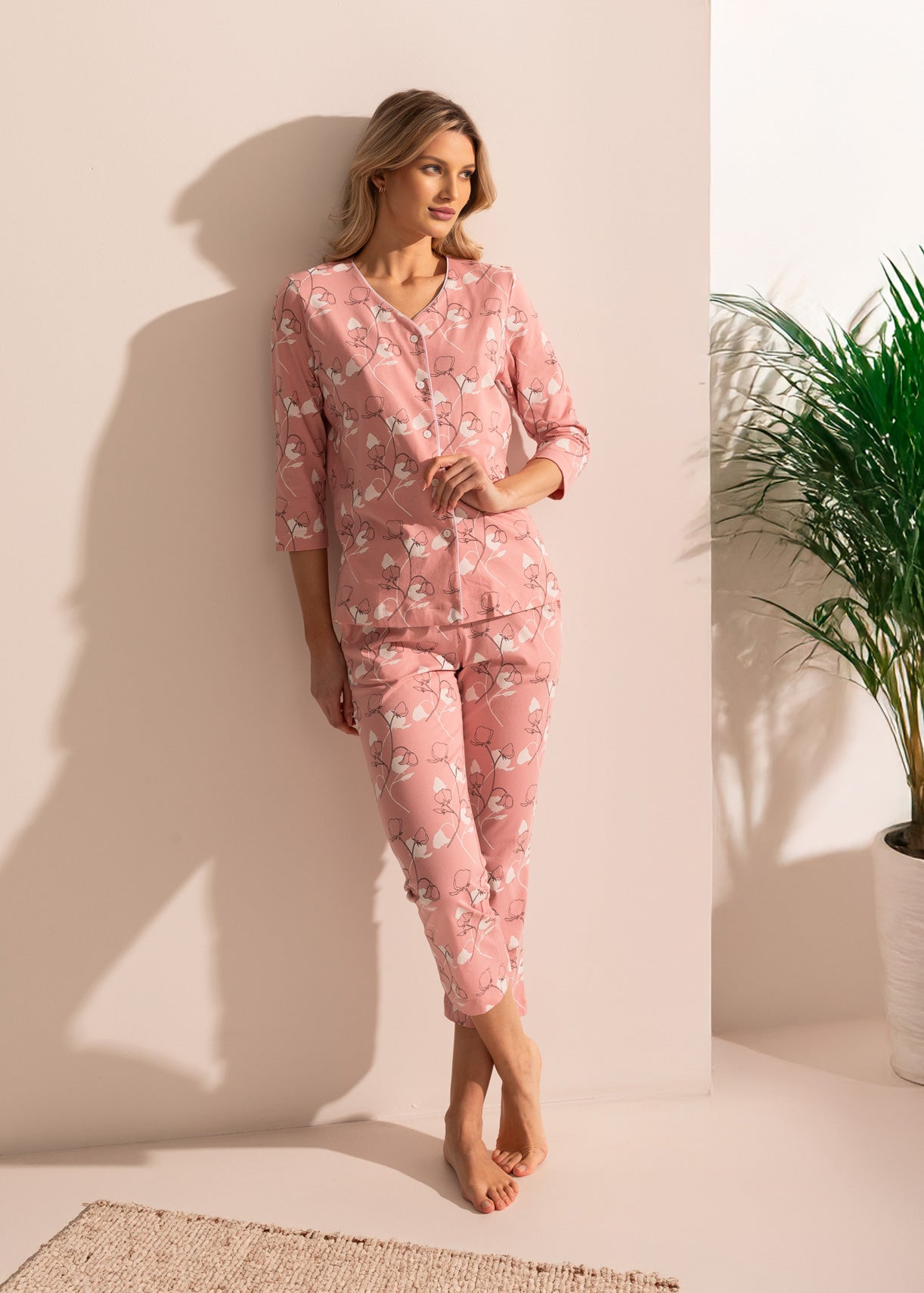 Pijama Damă Malena Bumbac TWIN