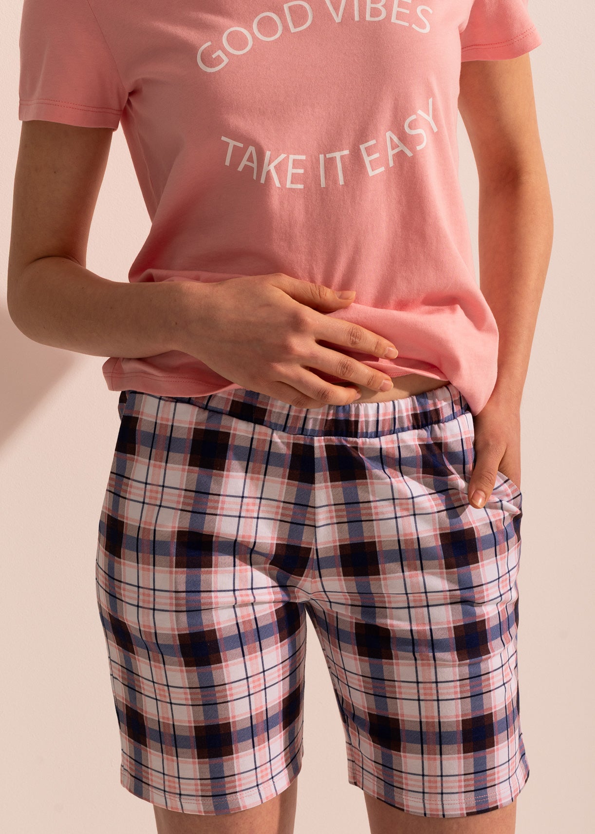 Pijama Damă Tartan Bumbac TWIN