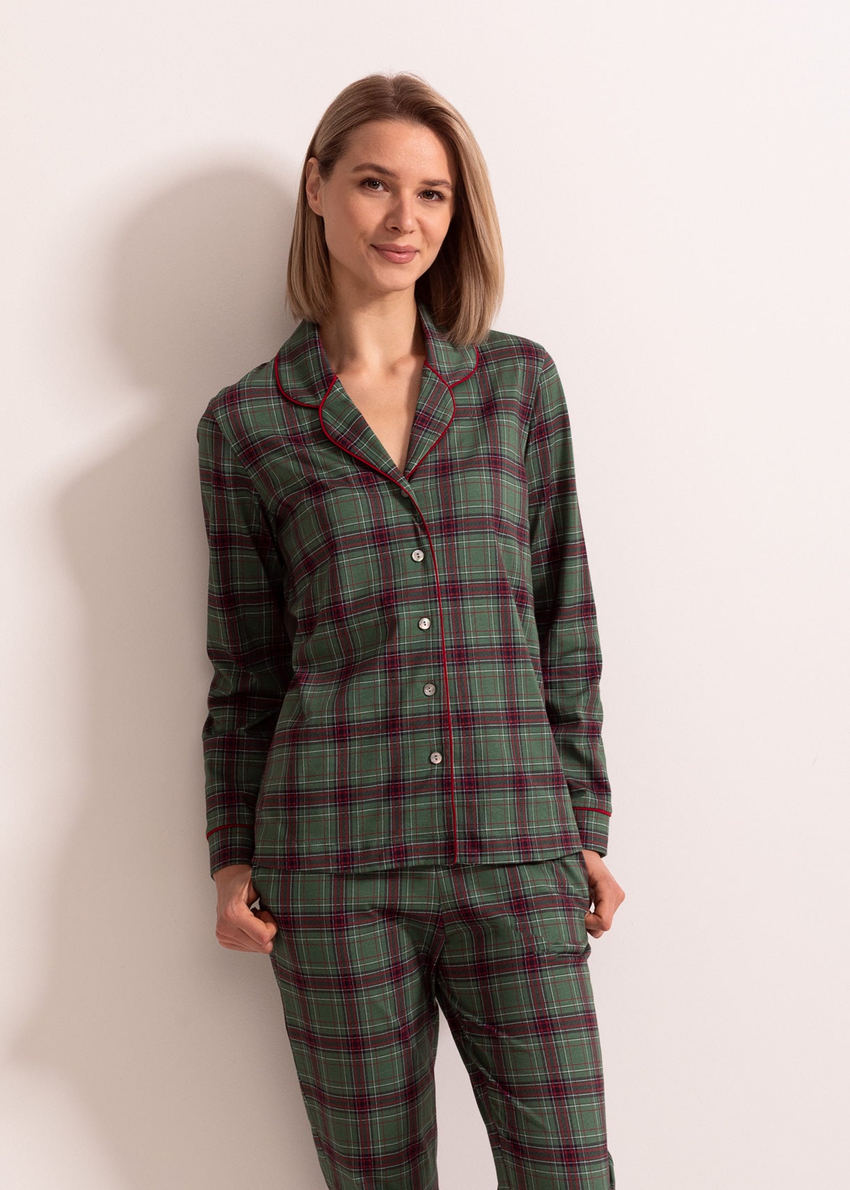 Pijama Damă Tartan Winter Bumbac