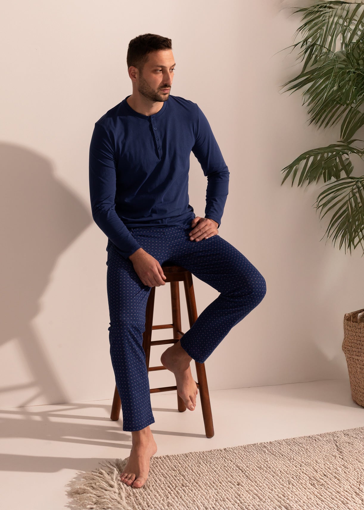 Pijama Bărbați Malaga Bumbac