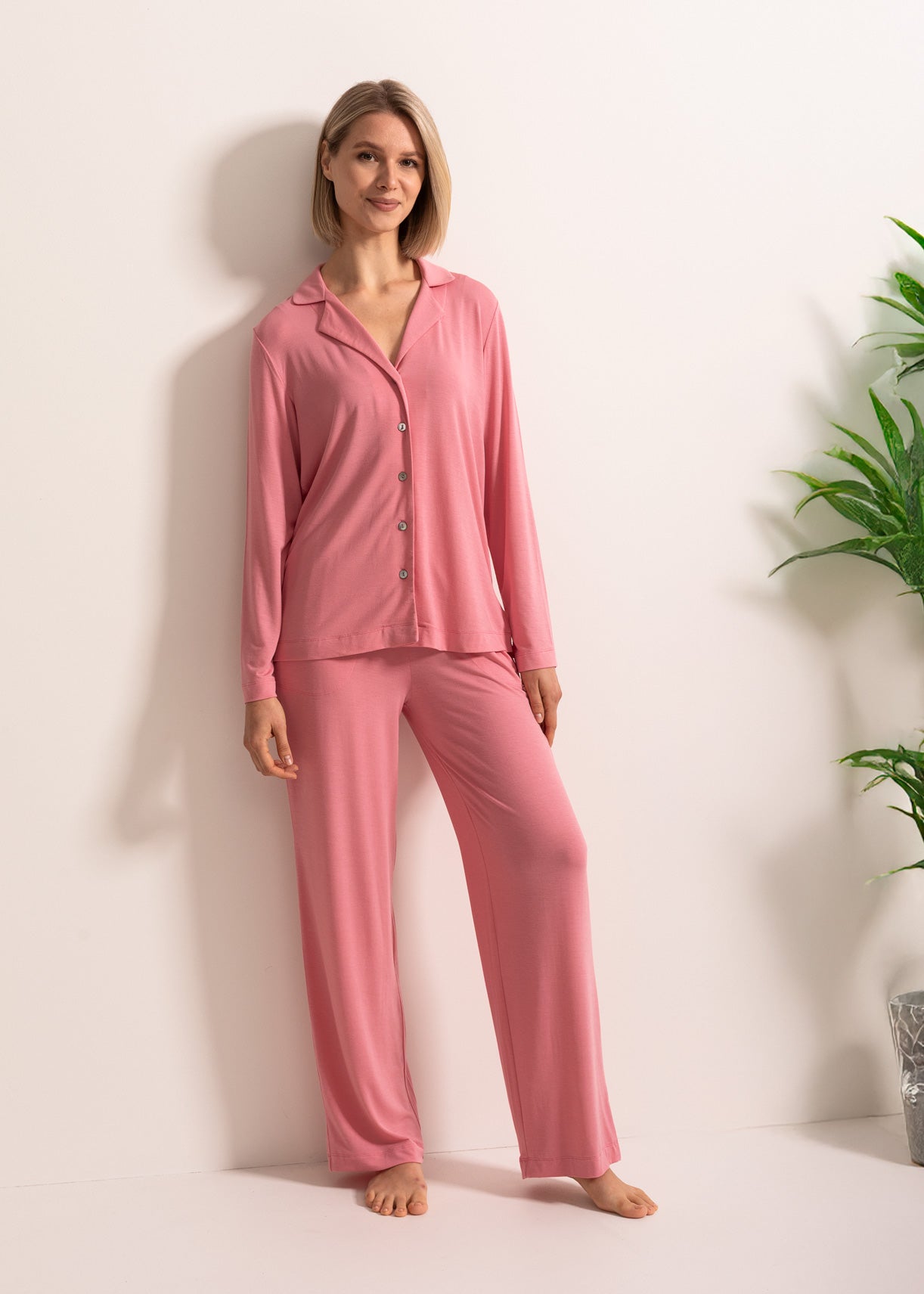 Pijama Rever Damă Flora Modal