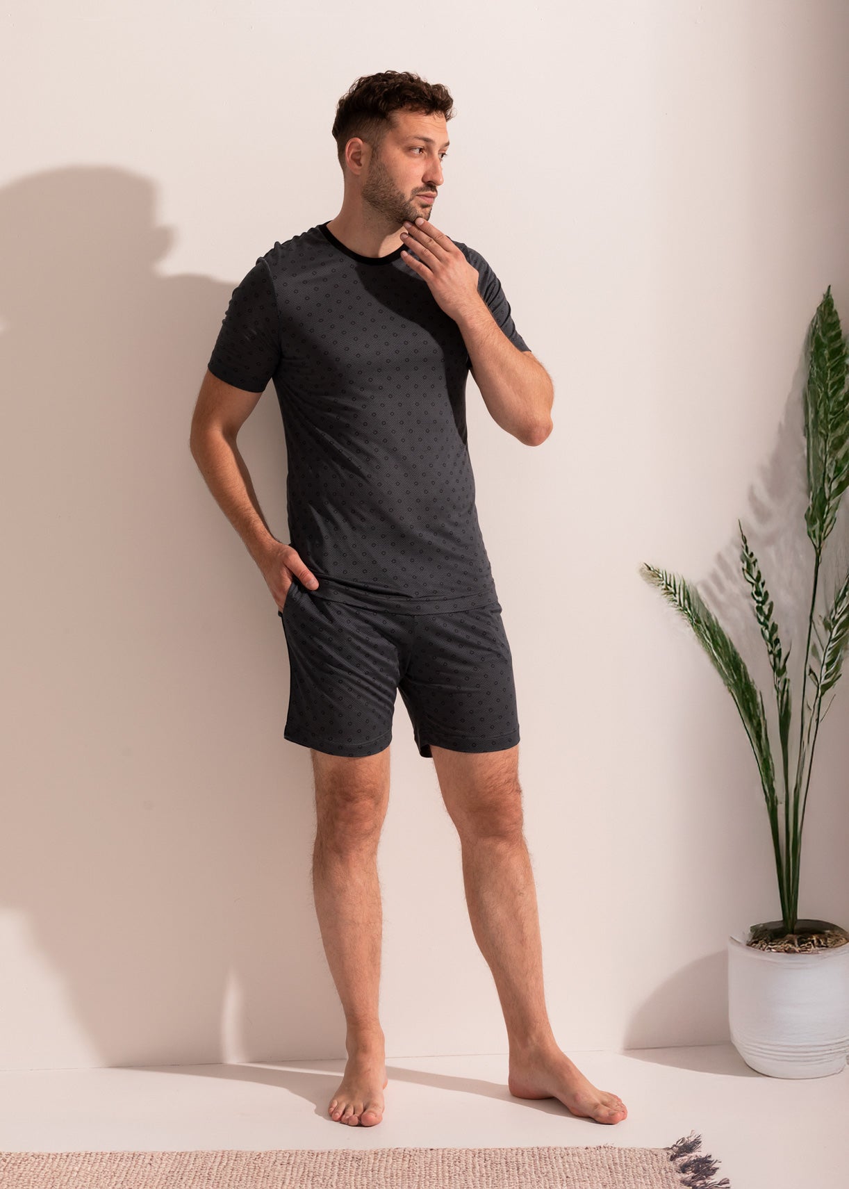Pijama Bărbați Calvin Micromodal Slim Fit