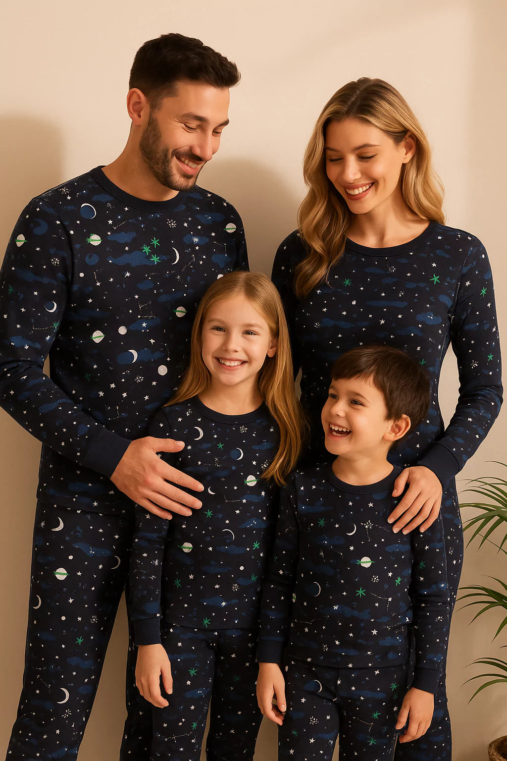 Pijama Copii Galaxy Bumbac