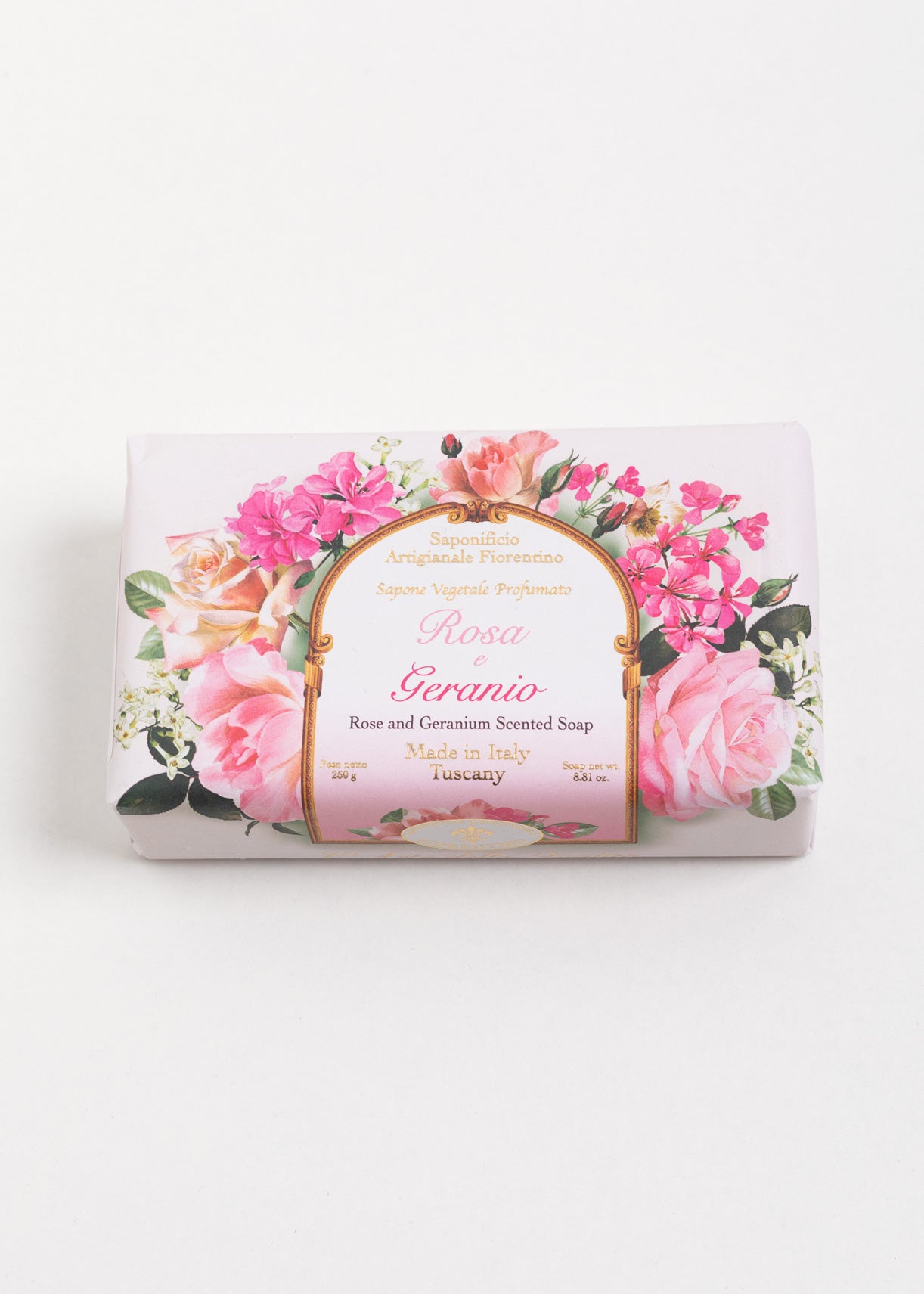 Săpun Natural Fiorentino Trandafir și Gerarium Handmade