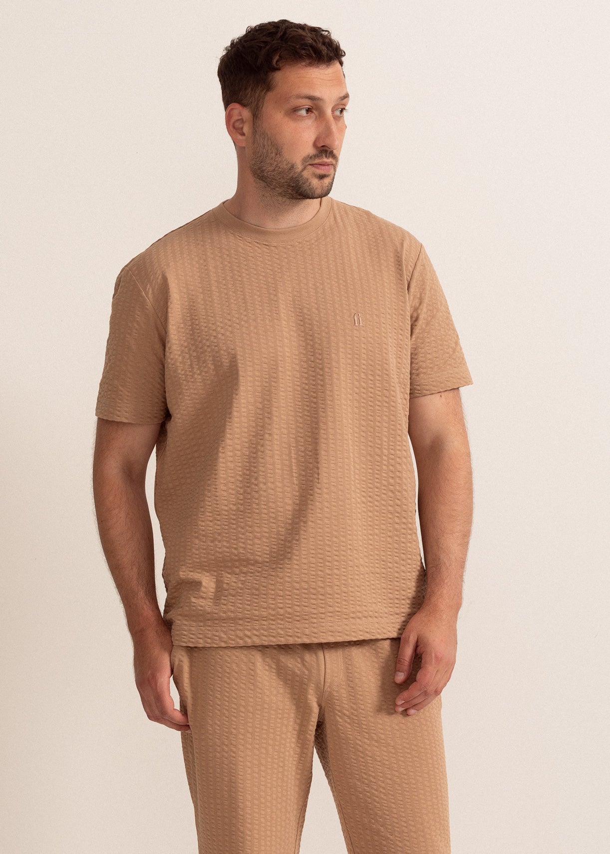Tricou Bărbați Riviera Seersucker Bumbac