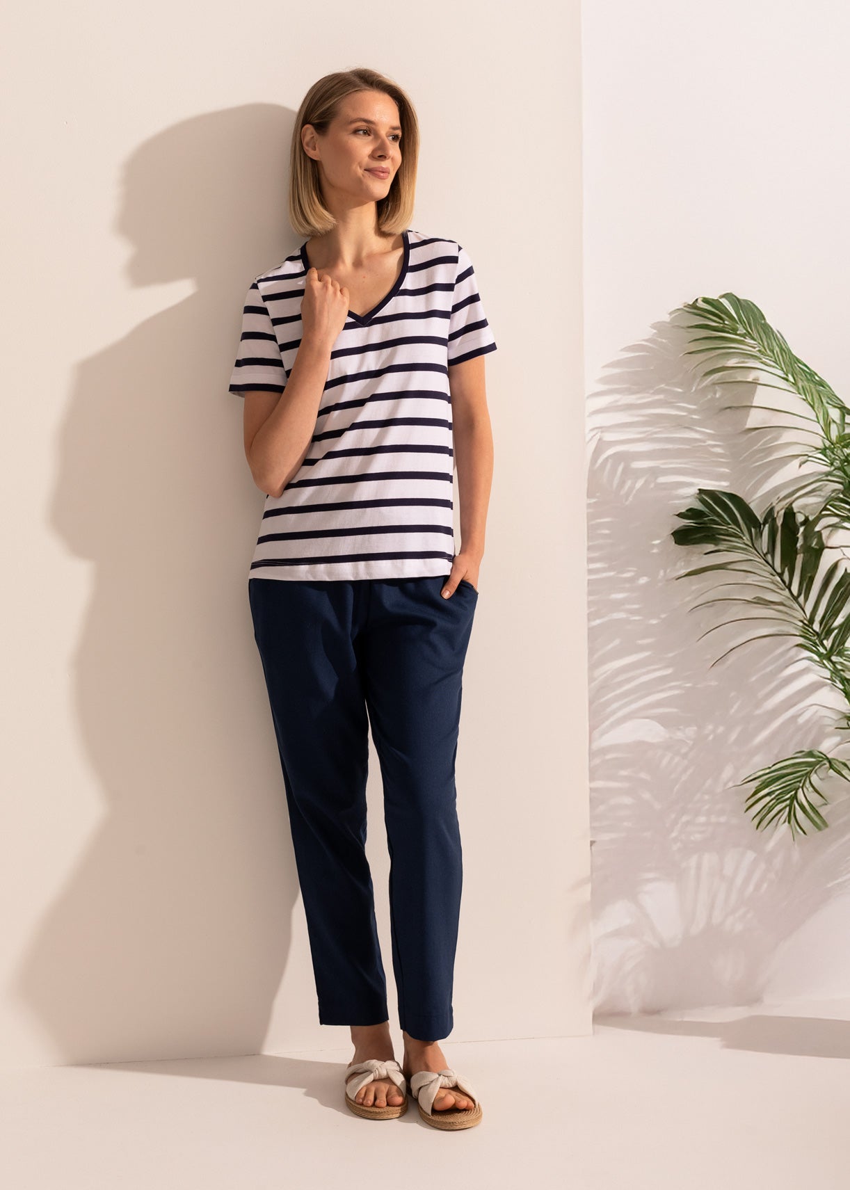 Tricou Damă Simple Stripe