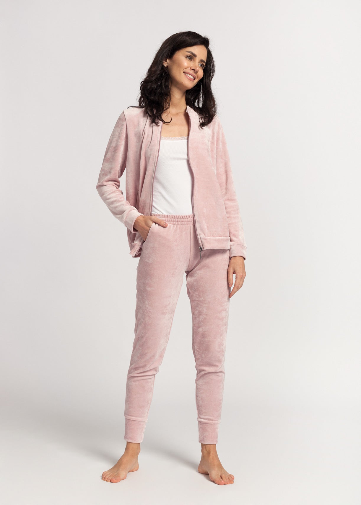 Hanorac Damă Velvet Roz