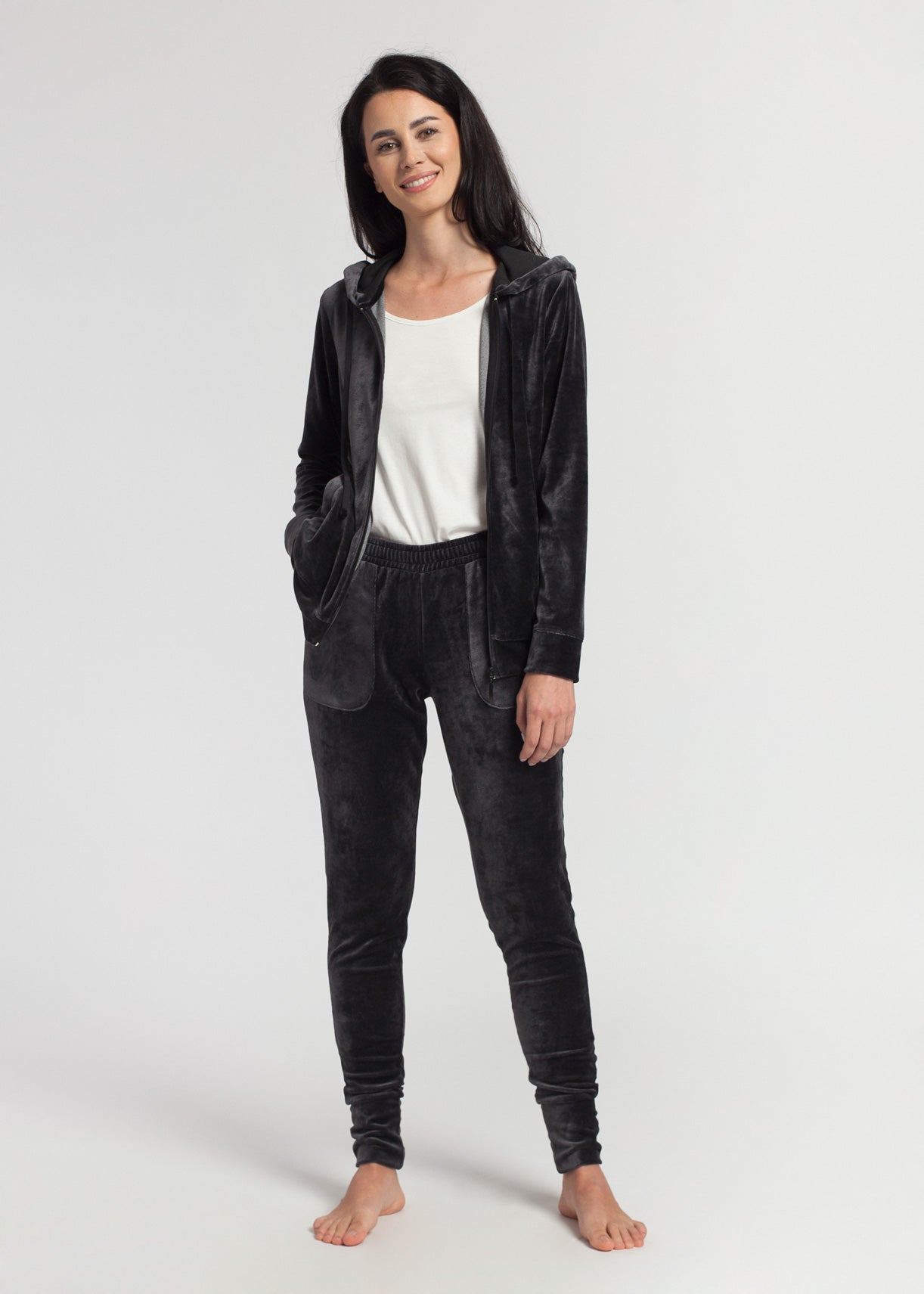 Hanorac Damă Velvet Negru
