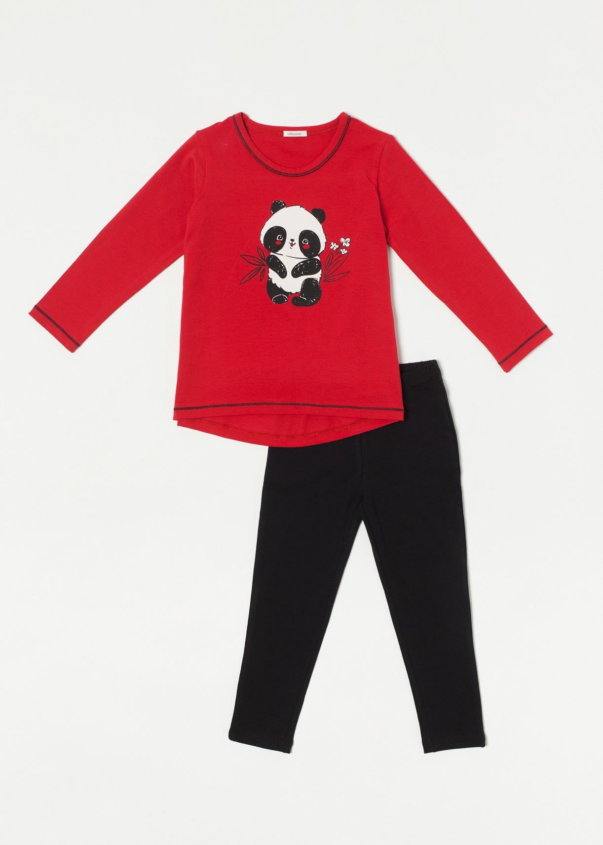 Pijama Fetițe Panda Bumbac