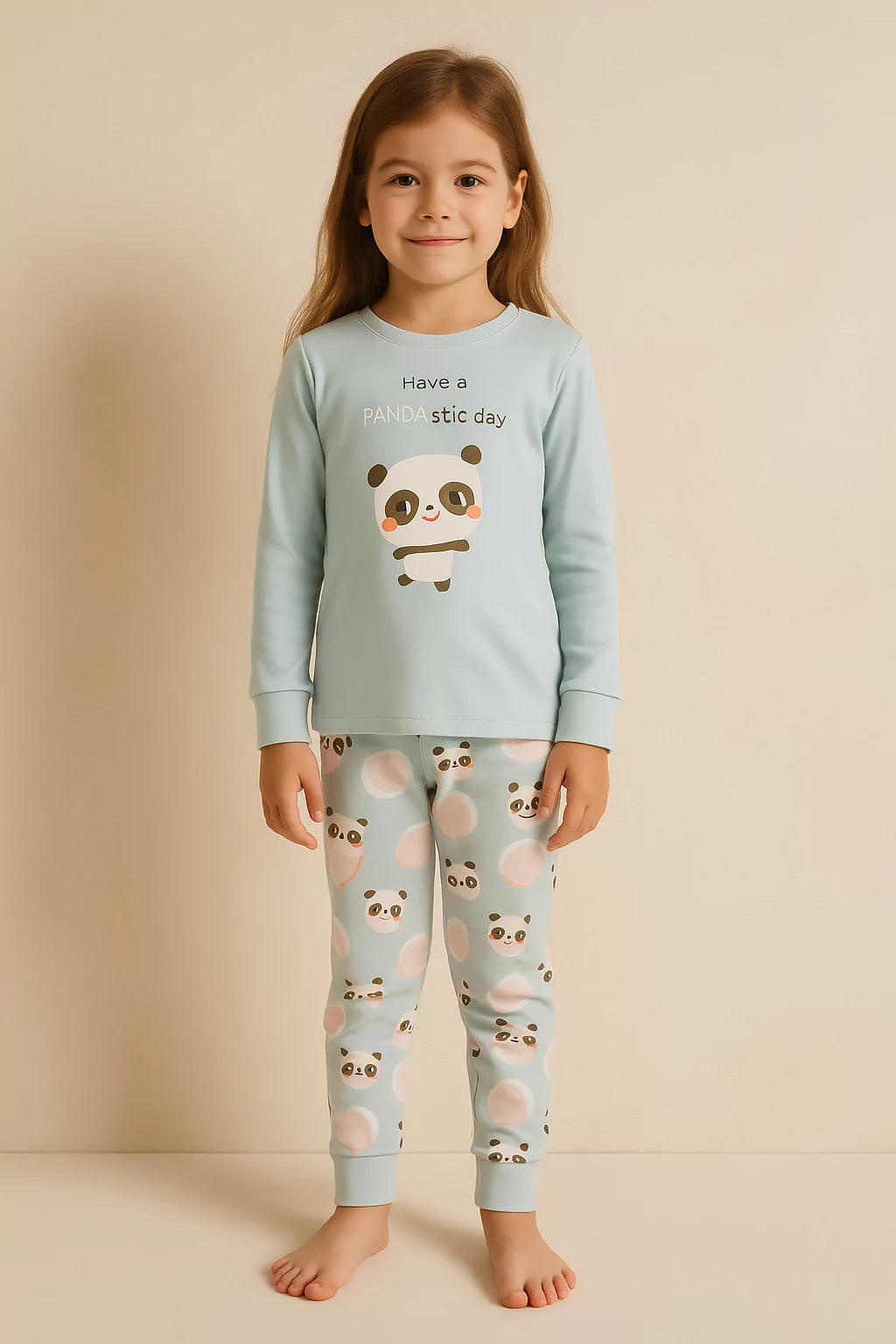 Pijama Copii Panda Bumbac