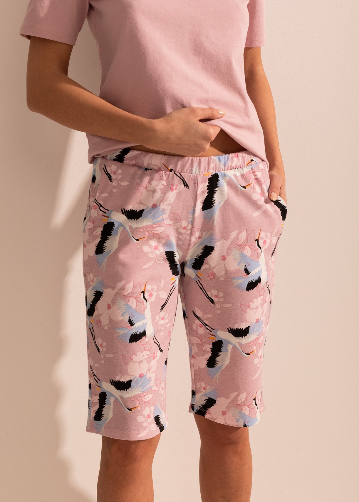 Pijama Damă Wild Birds Bumbac