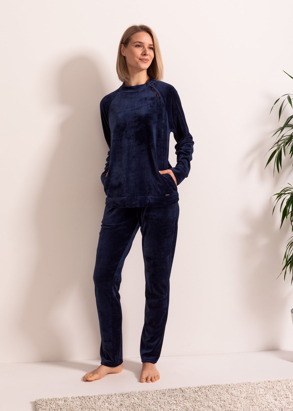 Bluză Damă Velvet Bleumarin