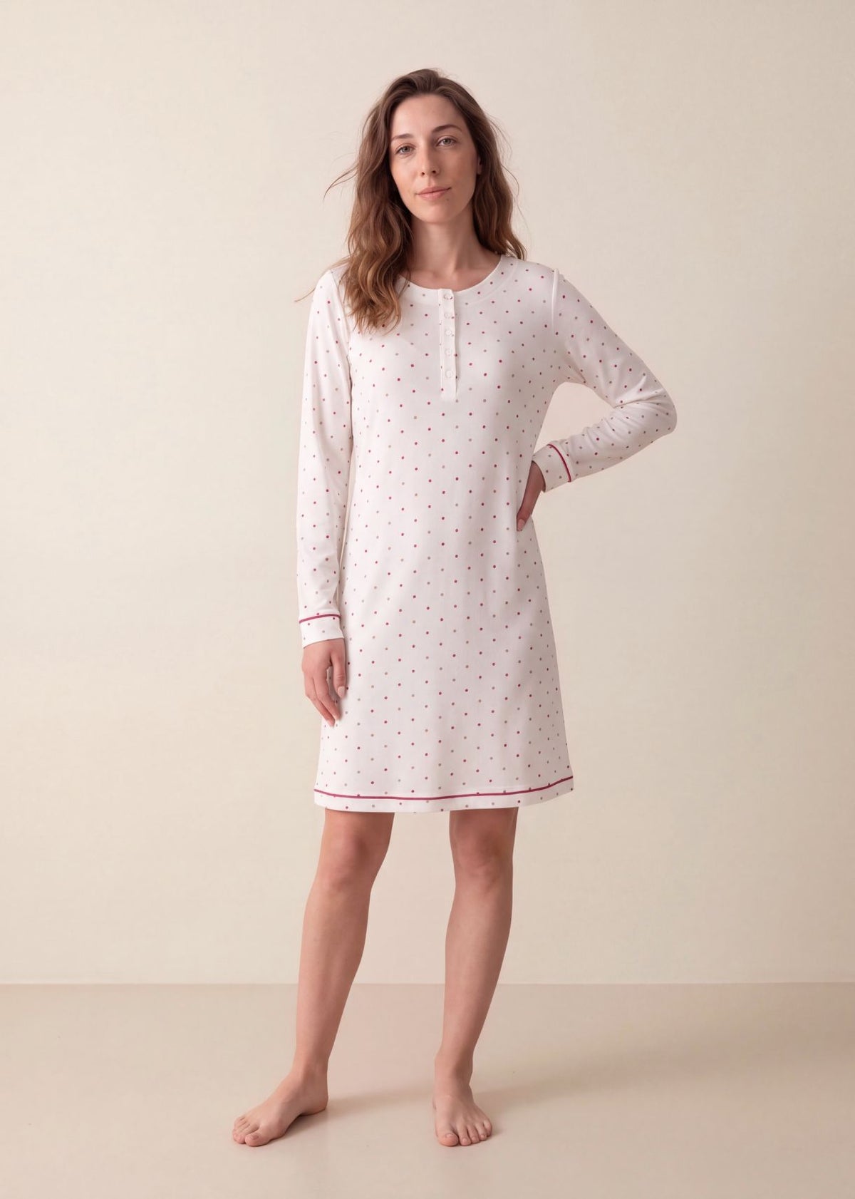 Cămașă noapte Beatrice Dots Viscoză