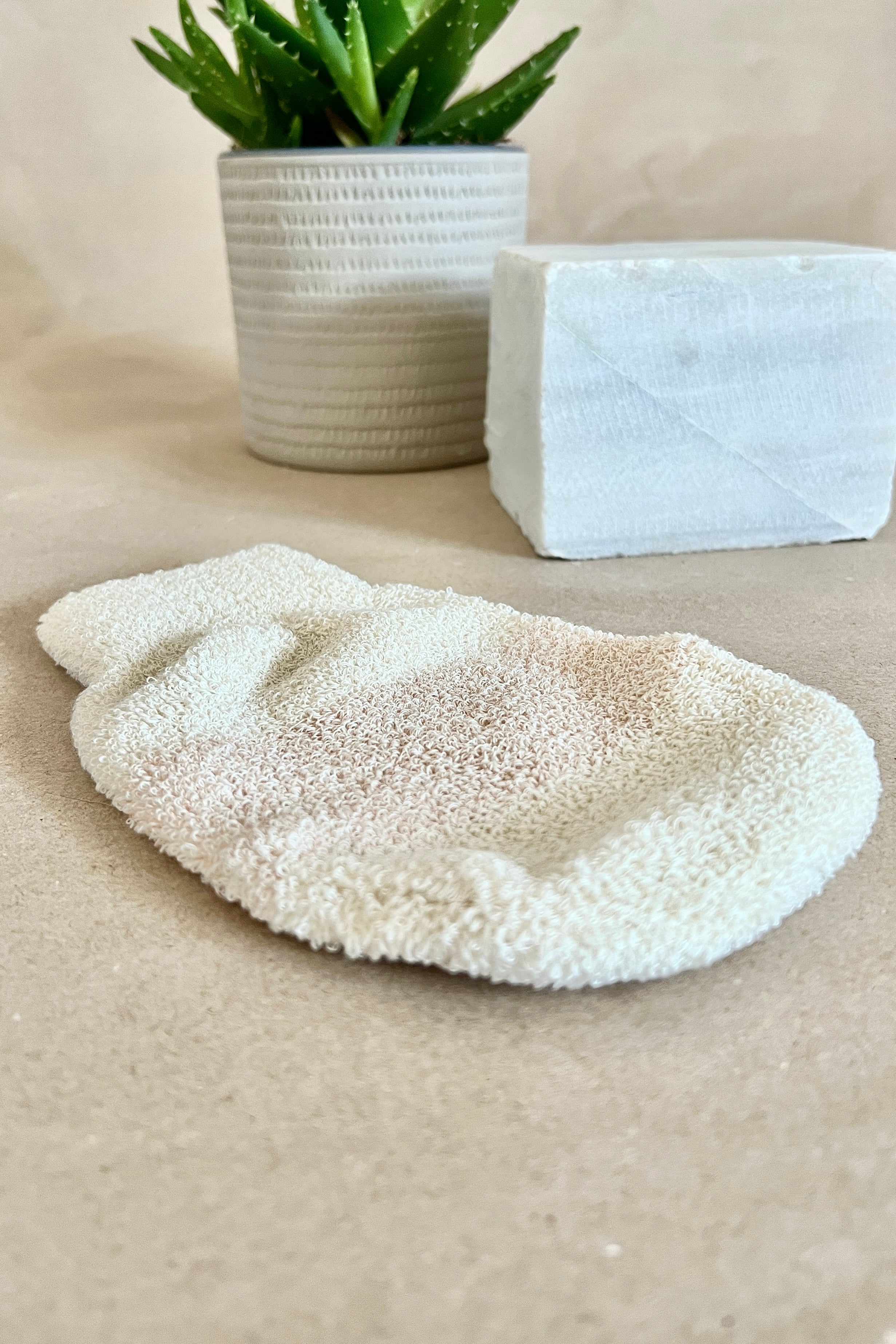 Mănușă de baie din bumbac organic