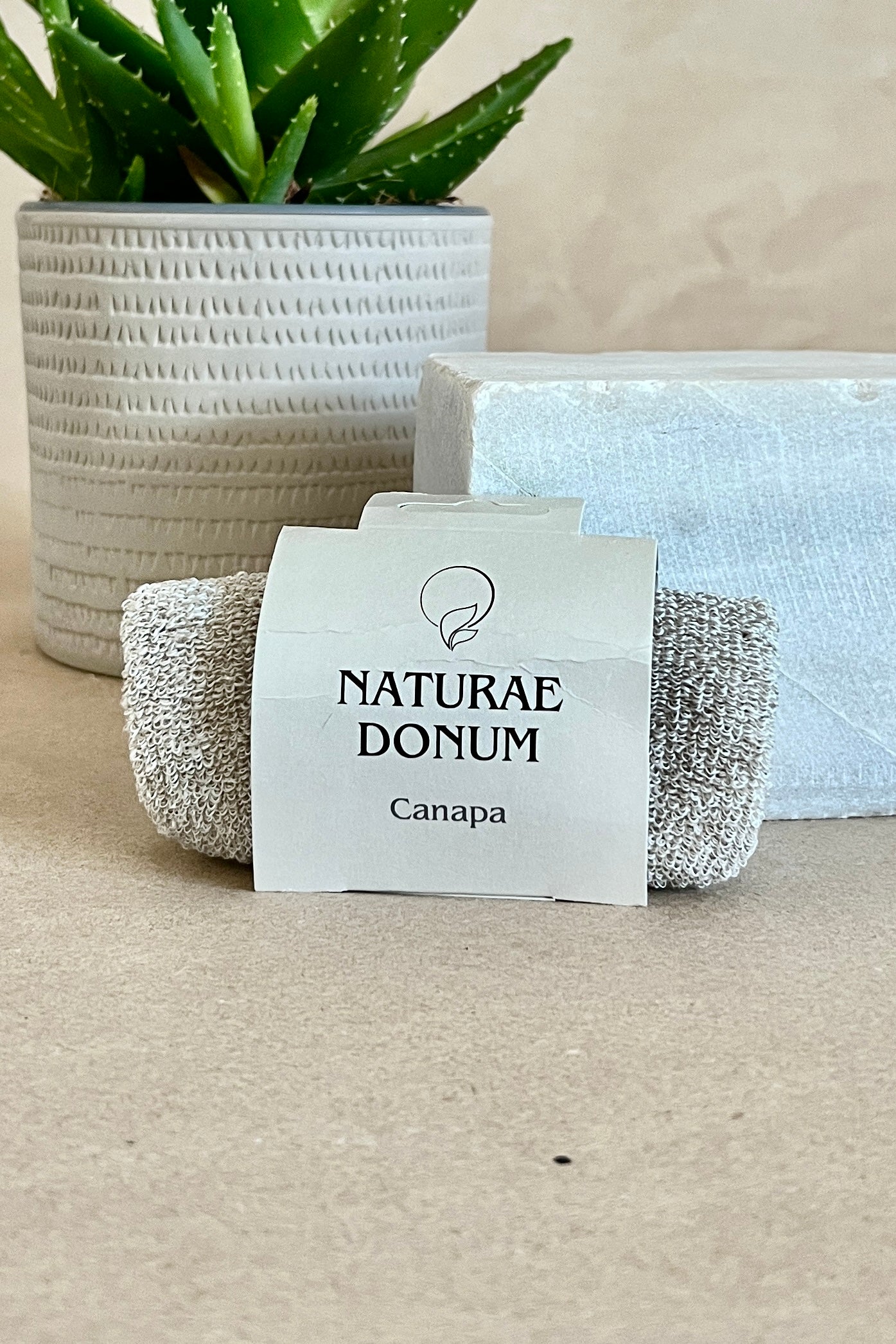 Mănușă de baie din cânepă