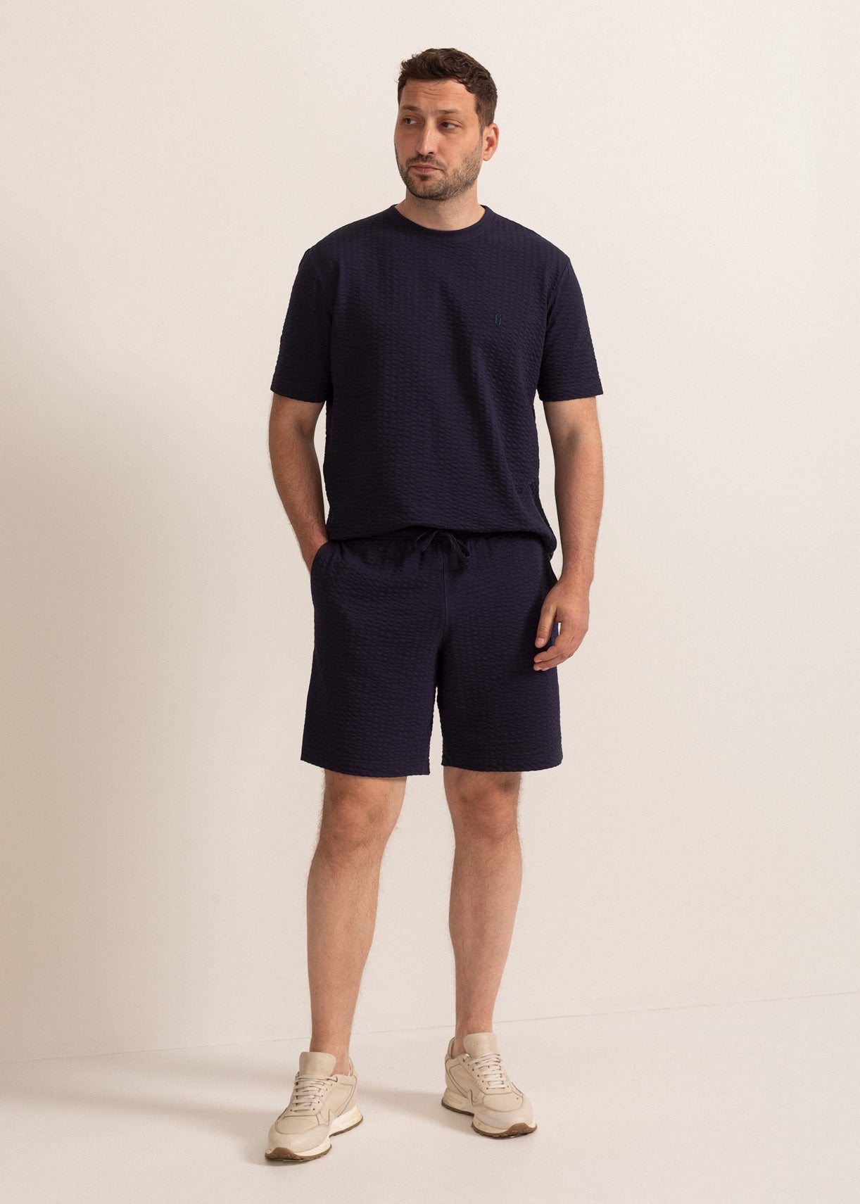 Pantaloni Bărbați Riviera Seersucker Bumbac