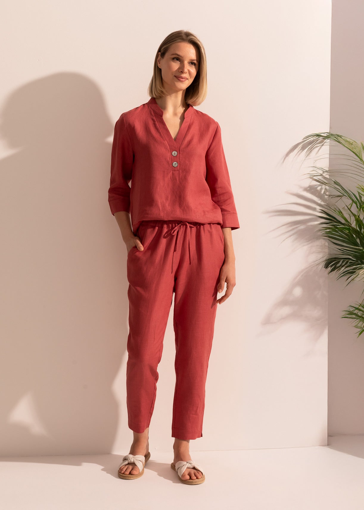 Pantaloni Damă Pure Linen