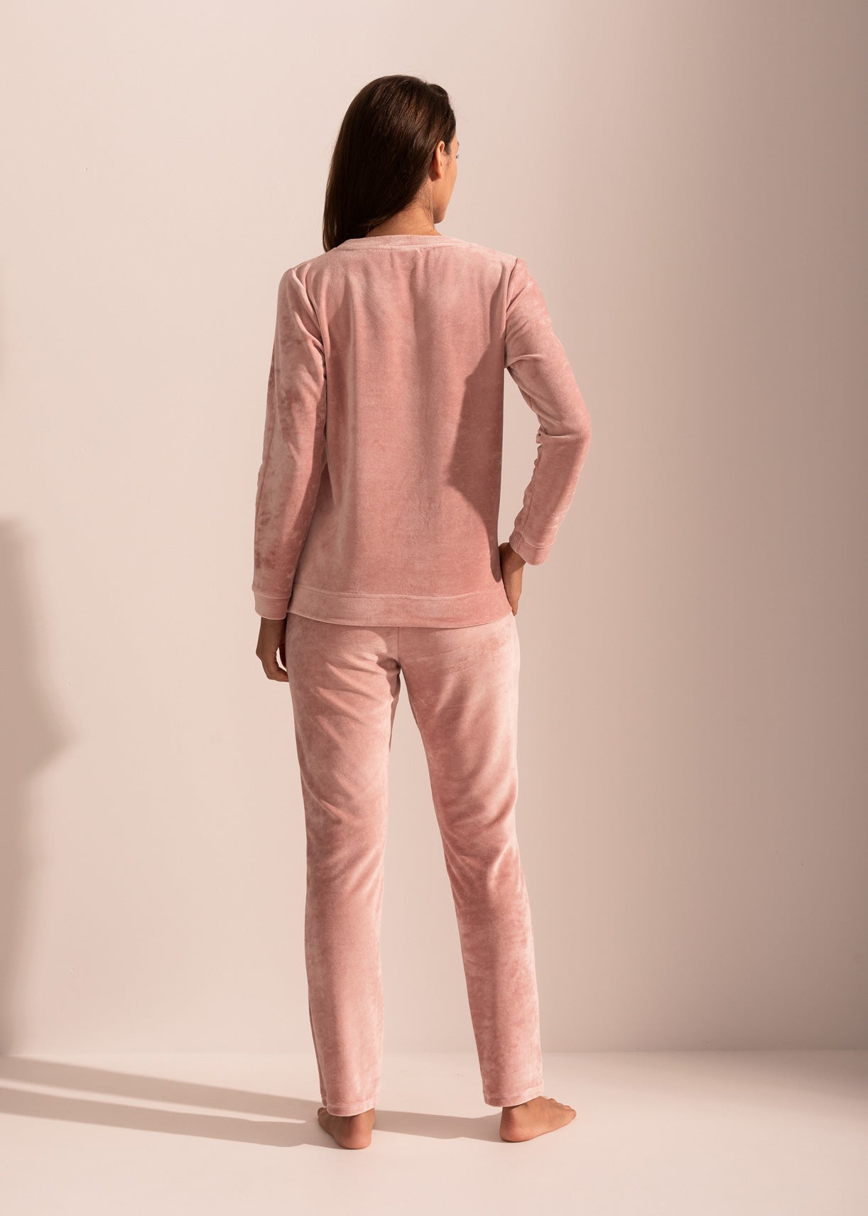 Pantaloni Damă Velvet Roz