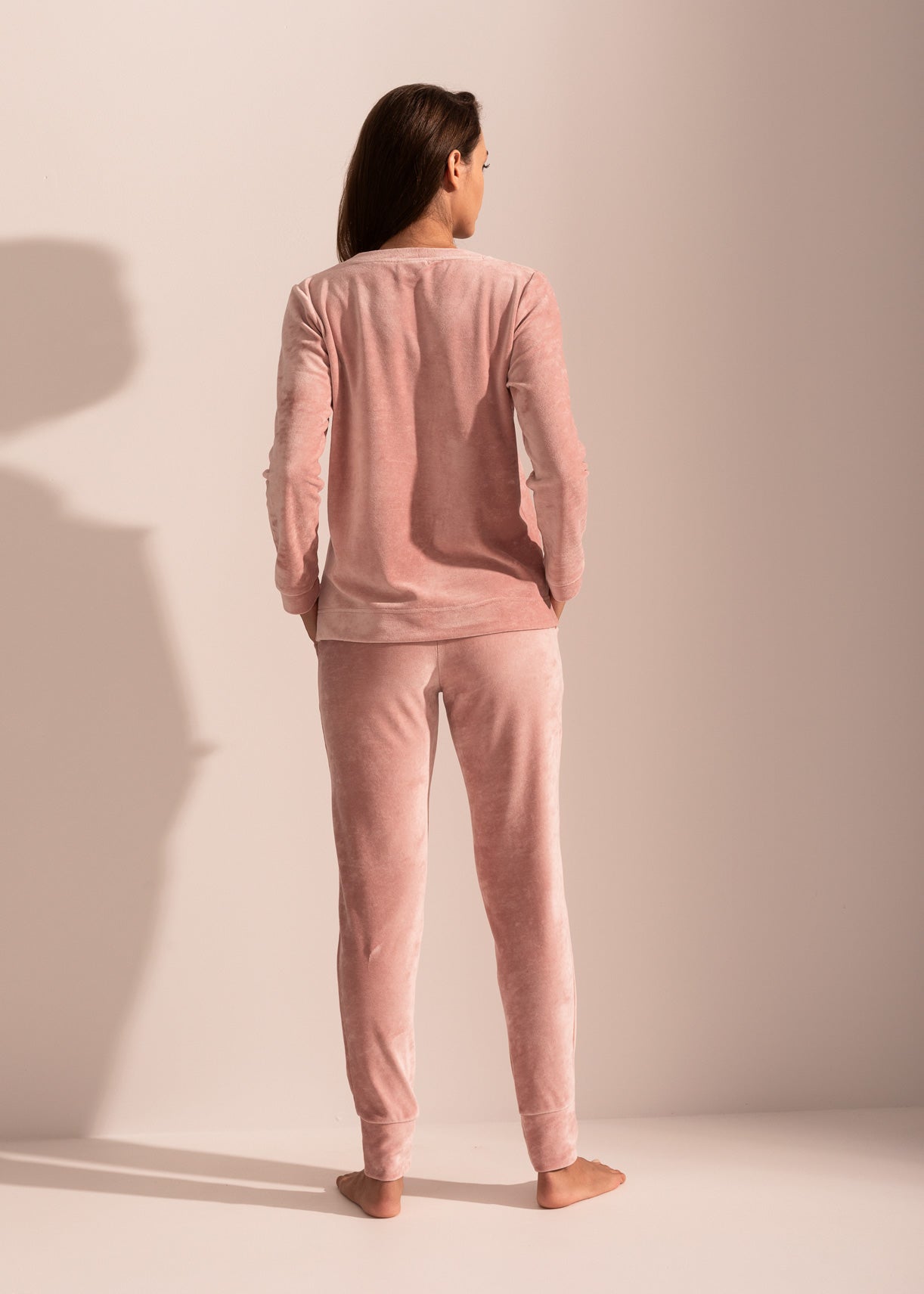 Pantaloni Damă Velvet Roz