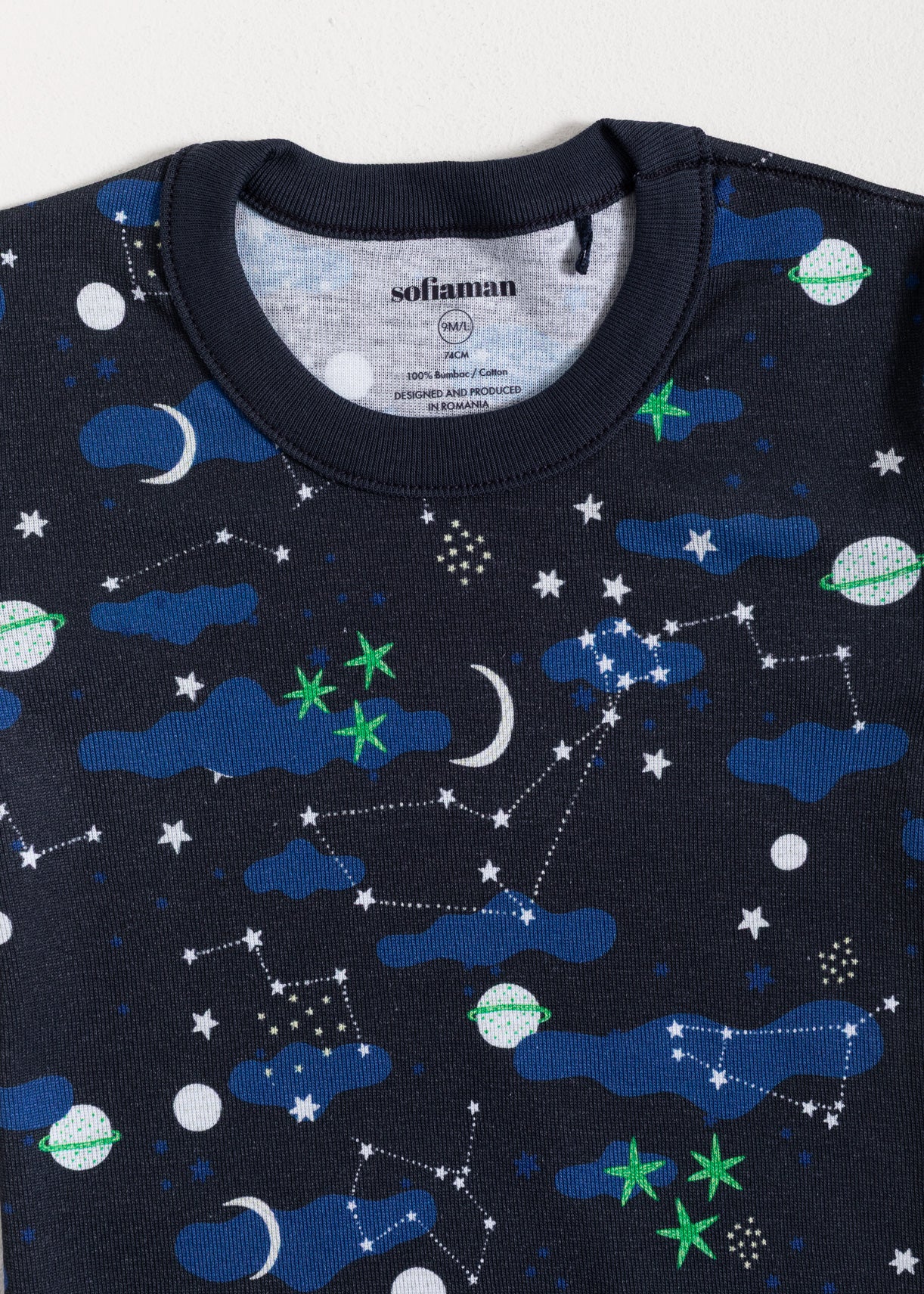 Pijama Baby Galaxy Bumbac