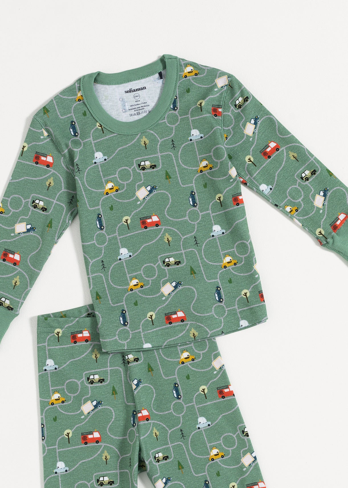 Pijama Baby LIL CARS Bumbac