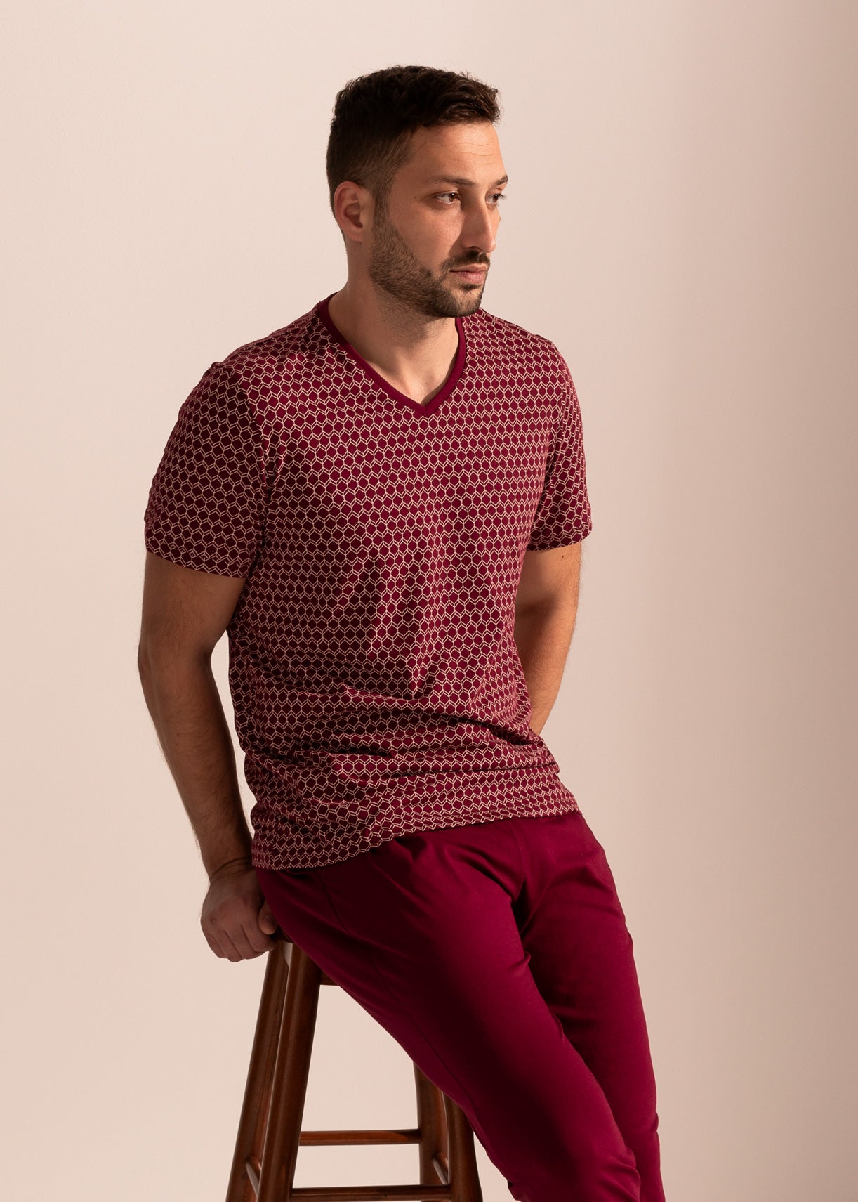 Pijama Bărbați Lux Line Bumbac TWIN
