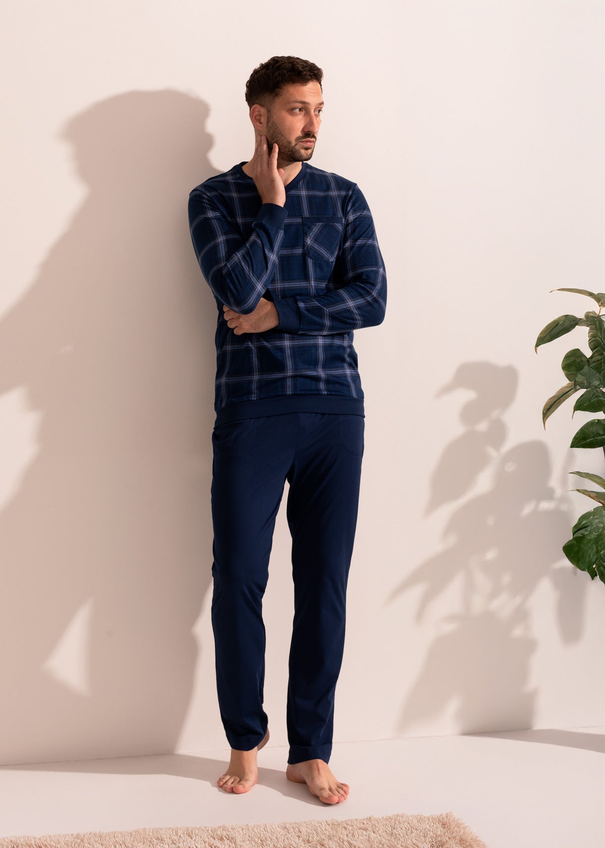 Pijama Bărbați Malcom Bumbac