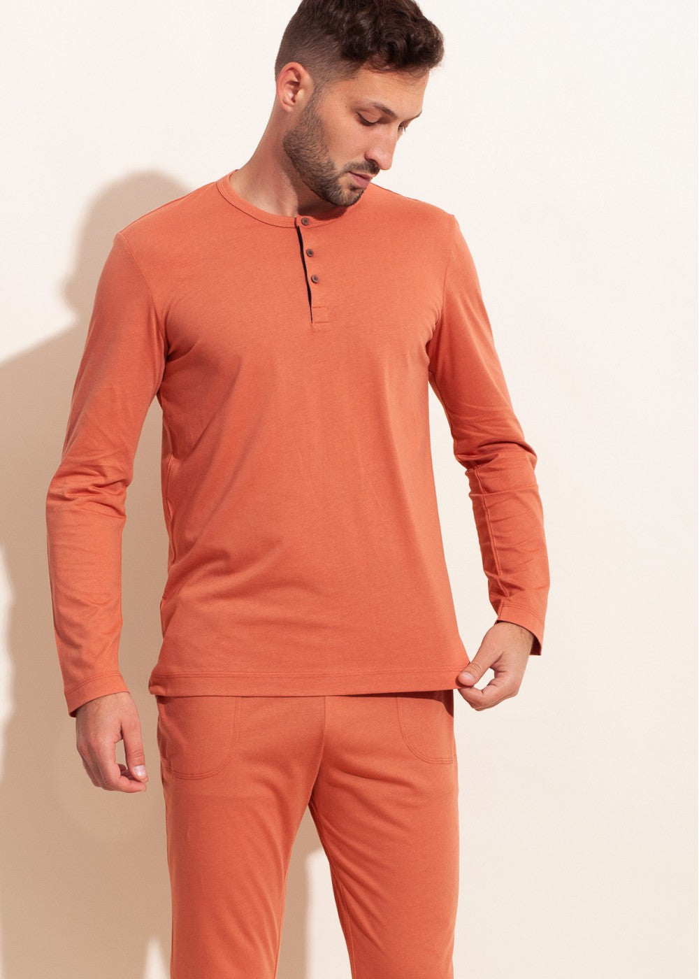 Pijama Bumbac Bărbați Modal Anton Copper