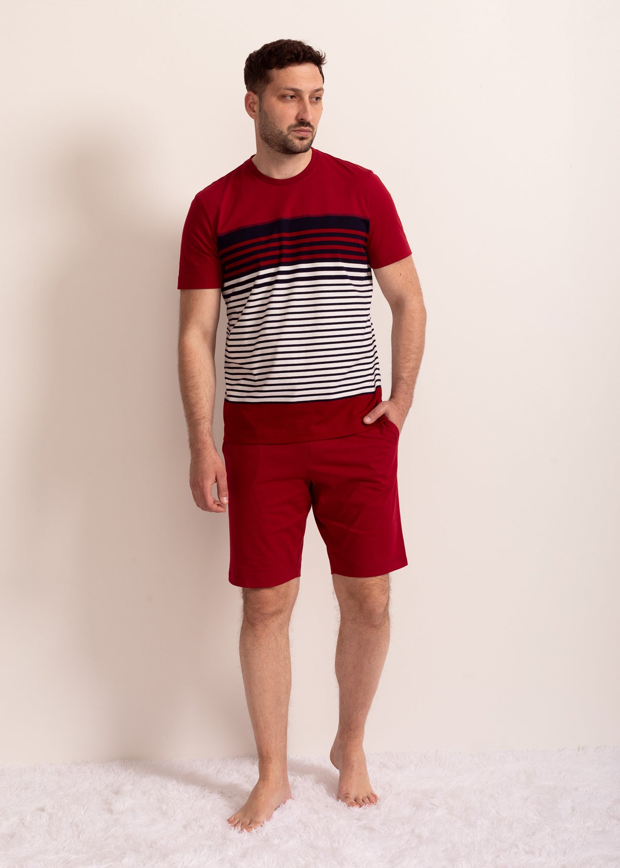 Pijama Bărbați Stripes Bumbac