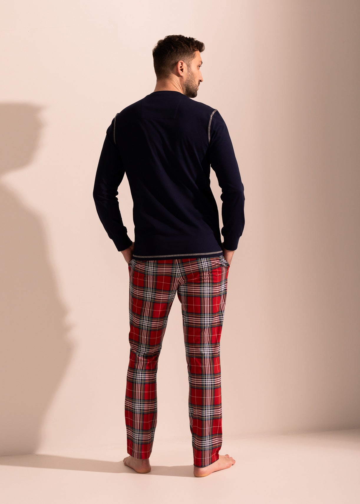 Pijama Bărbați Tartan Winter Bumbac