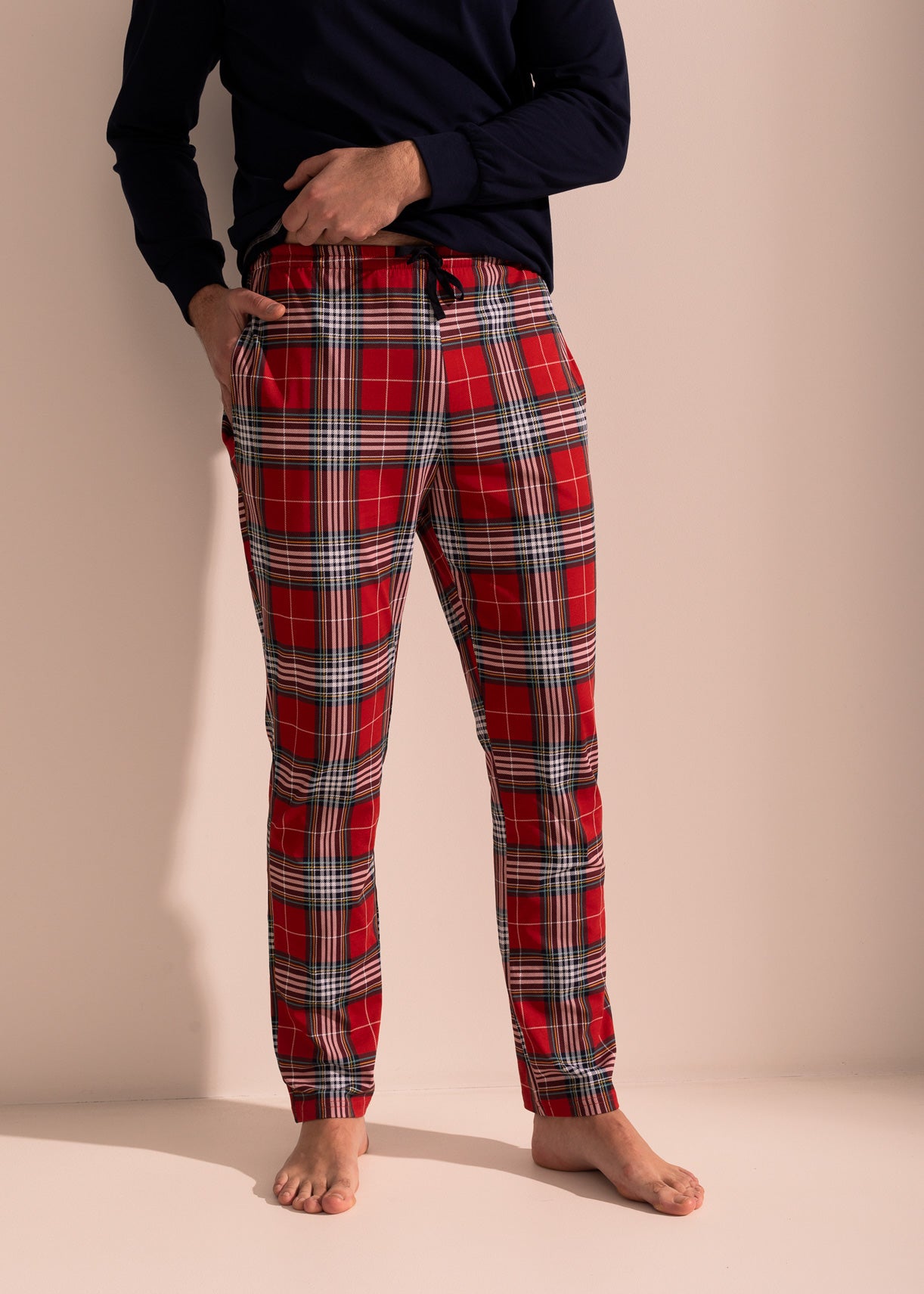 Pijama Bărbați Tartan Winter Bumbac
