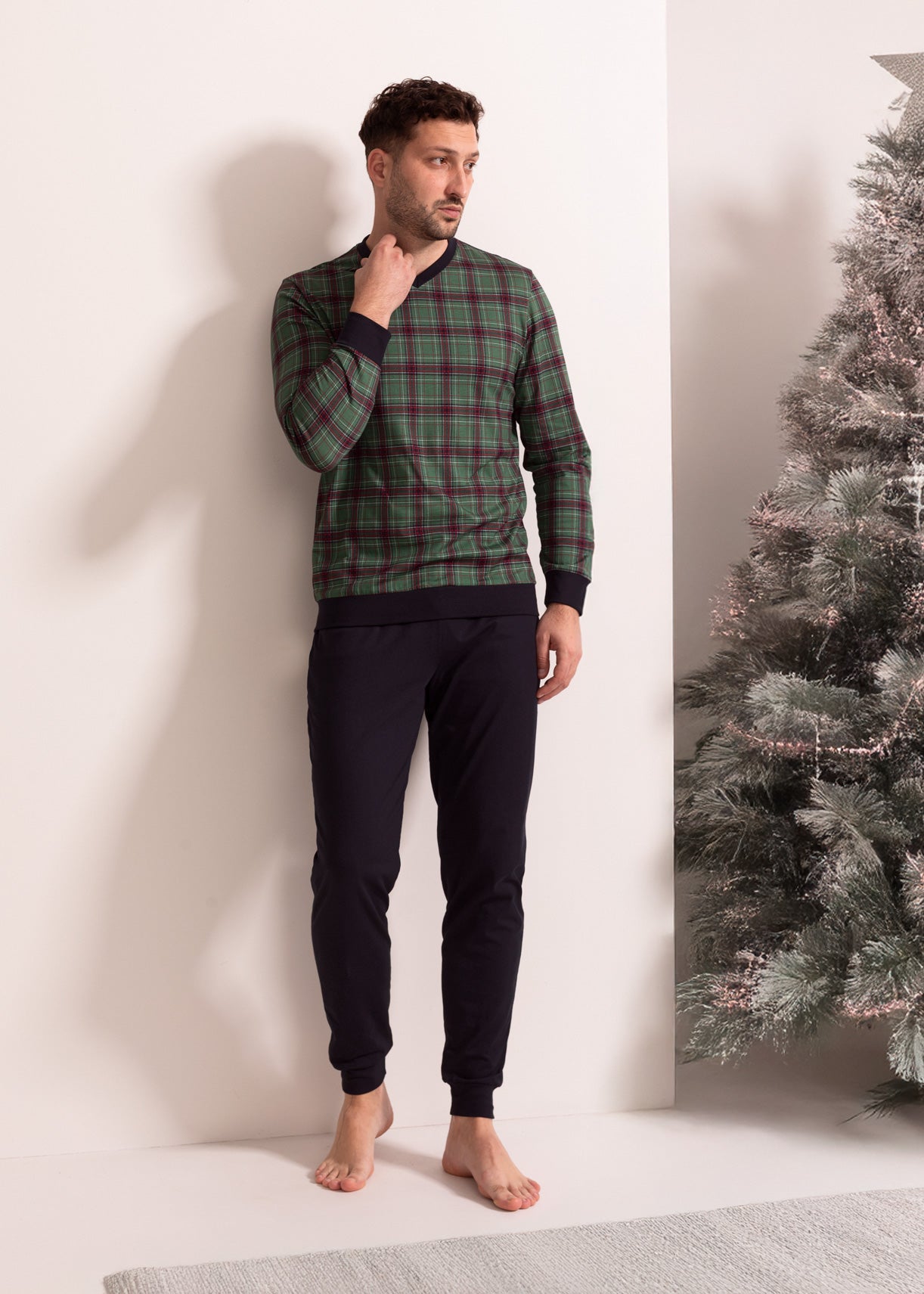 Pijama Bărbați Tartan Winter