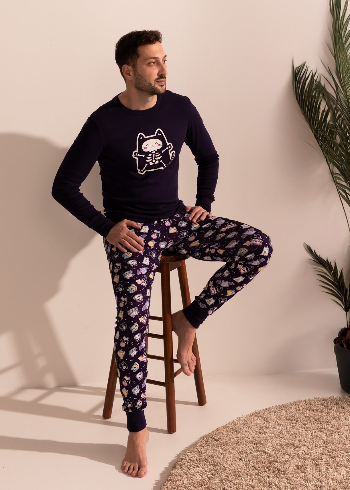 Pijama Bumbac Bărbați KattyCat Bumbac