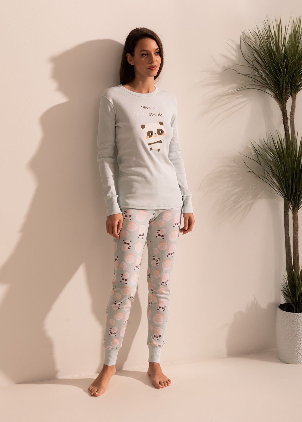 Pijama Bumbac Damă Panda