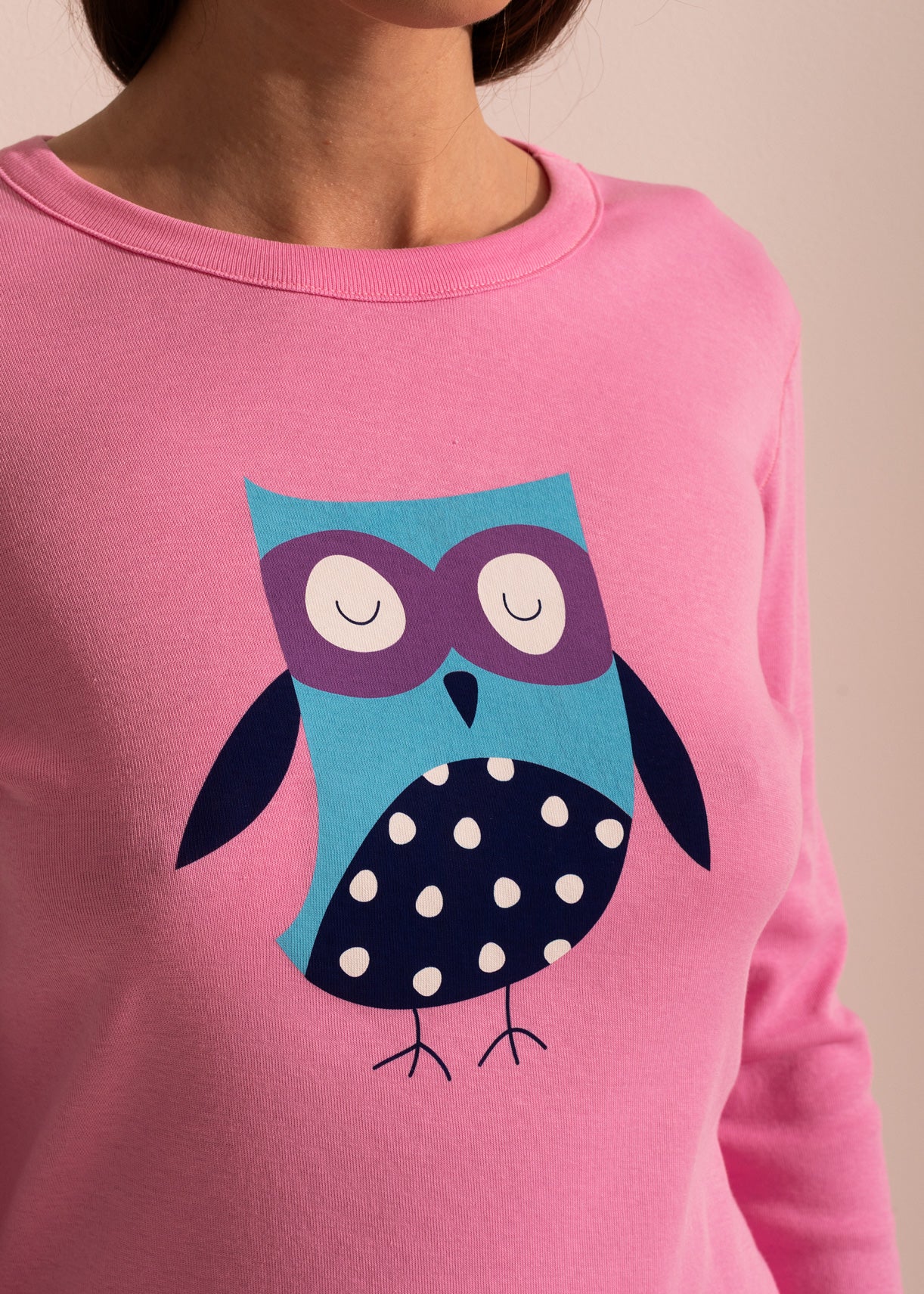 Pijama Bumbac Damă Pink Owl