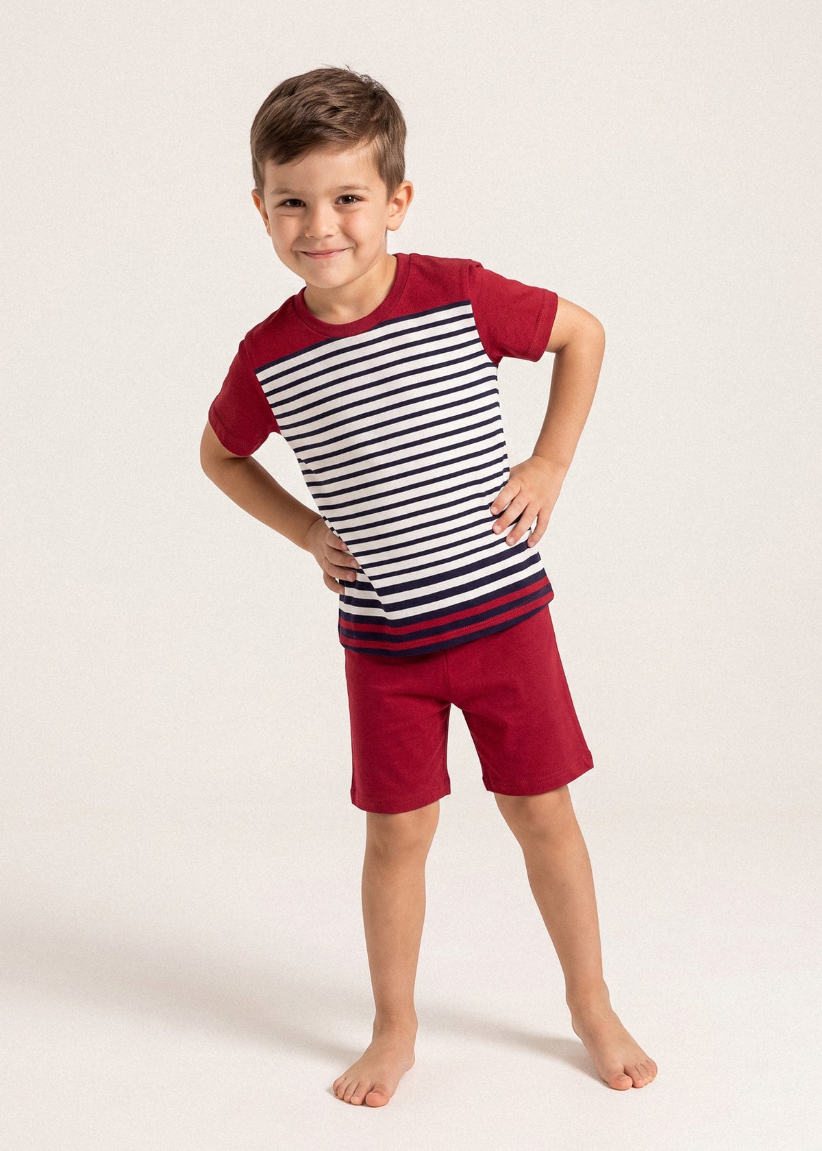 Pijama Copii Stripes Bumbac