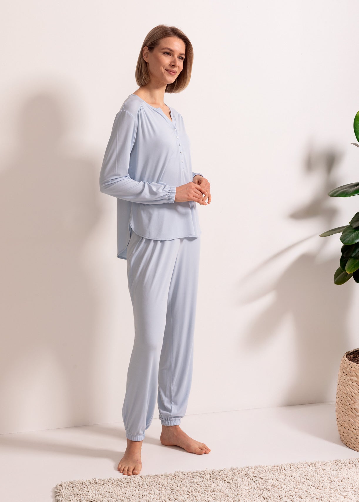pijama-dama-bumbac-ami-bleu-